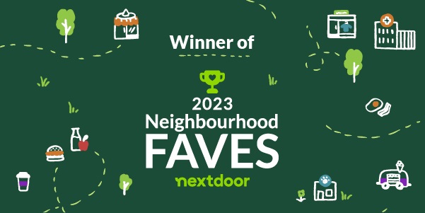 winner of 2023 neighbourhood faves - nextdoor
